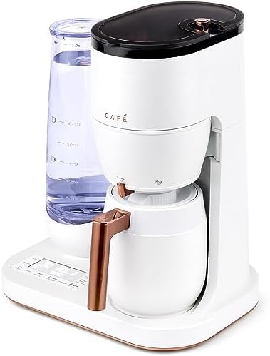 Café Specialty Grind and Brew Coffee Maker, Single-Serve to 10-Cup Thermal Carafe, with Built-In Bean Grinder & Removable 75oz Water Reservoir, WiFi & Smart Connected, SCA Certified, Matte White