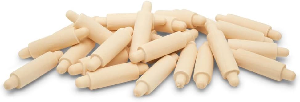 Wooden Mini Rolling Pin, 1-5/8 inches, Pack of 25, Perfect for Scrapbook Projects, Miniatures, Party Decor, and Crafts, by Woodpeckers