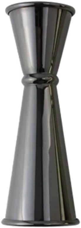 2-Piece Dual-Sided Bartending Jigger Set - 1oz & 2oz Measured Markings, 304 Stainless Steel, Food-Grade Cocktail Measuring Tool for Professional & Home Bars (Black)
