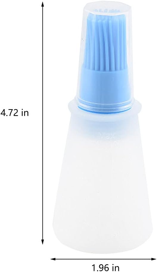 Silicone Oil bottle brush，BBQ/Pastry Basting Brushes,Silicone Cooking Grill Barbecue Baking Pastry Oil/Honey/Sauce Bottle Brush (4 PCS,blue)