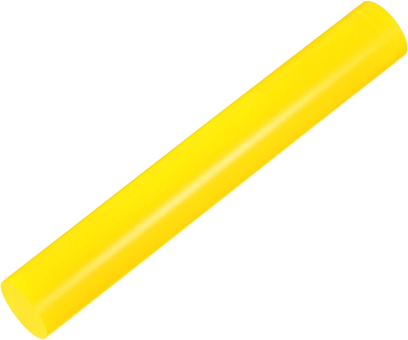 HARFINGTON Acrylic Clay Roller 7.28 Inch x 1 Inch Solid Non-Stick Plastic Round Tube Roller Polymer Clay Rod Fondant Rolling Pin for Shaping, Sculpting, Modeling DIY Crafts, Yellow