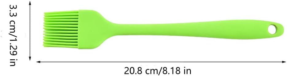 Silicone brush， BBQ/Pastry Basting Brushes,Silicone Cooking Grill Barbecue Baking Pastry Oil/Honey/Sauce Brush (7 PCS,green)