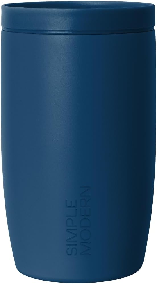 Simple Modern Travel Coffee Mug Tumbler with 360° Lid | Ceramic-Lined Insulated Stainless Steel Cold Brew Iced Coffee Cup Thermos | Gifts for Women Men Her Him | Voyager Signature | 12oz | Slumberland