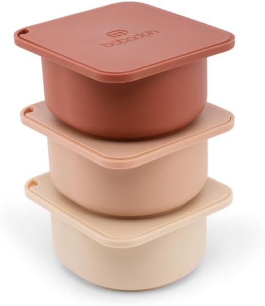 Babadoh Pizza Dough Proofing Silicone Containers with Lids | Pizza Making Accessories | Set of 3 | Multi Spice (1 Sesame, 1 Scallop, 1 Nduja) | Original Size (make 12" Pizzas)