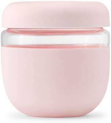 W&P Porter Seal Tight Glass Lunch Bowl Container w/Lid Blush 24 Ounces Leak & Spill Proof, Soup & Stew Food Storage, Meal Prep, Airtight, Microwave and Dishwasher Safe, BPA-Free Glass
