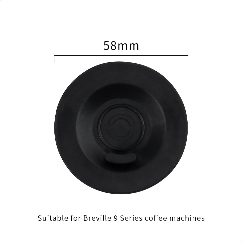 watchget 58mm Blind Filter Backflush Disk compatible with Breville Espresso Machines, Rubber Cleaning Gasket - Heat-Resistant & Durable Backwash Plate(Black)