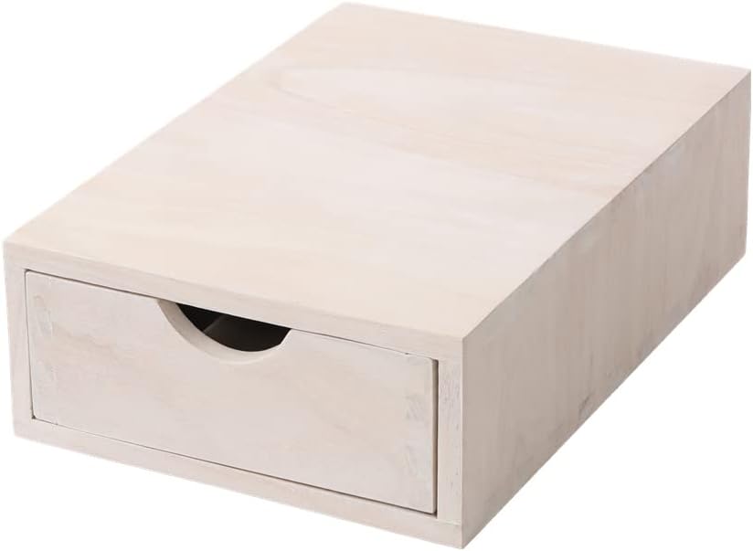 Wood Storage Drawers Organizer for Coffee Pod Holder- Kitchen Counter K Cup Drawer for Coffee Maker Stand Pod Capsule Storage Organization Coffee Accessories- Multi Purpose Desk Drawers 1D1C-WH
