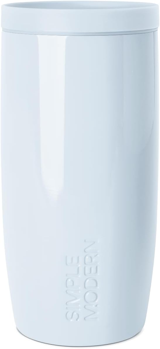 Simple Modern Voyager Signature | 16oz Travel Coffee Mug Tumbler with 360° Lid | Gifts for Women Men | Ceramic-Lined Insulated Stainless Steel Cold Brew Iced Coffee Cup | Ice Melt