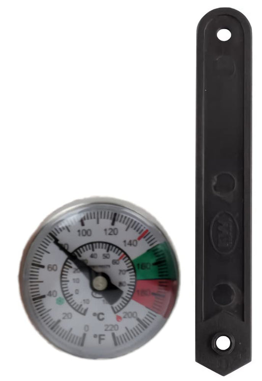 Rattleware Thermometer, Genuine Milk Frothing Thermometer and Barista Thermometer, Fast Readout and Clear Temperature Targets / 5" Probe, 1" Dial