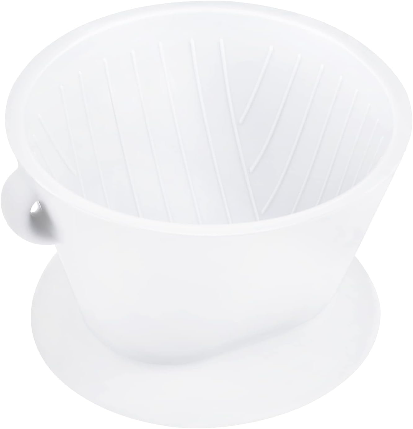 Segarty Camping Pour Over Coffee Maker, White Collapsible Silicone Coffee Dripper Single Cup with Storage Bag, Cone Filter Drip Holder, Slow Brewer for Travel, Backpacking