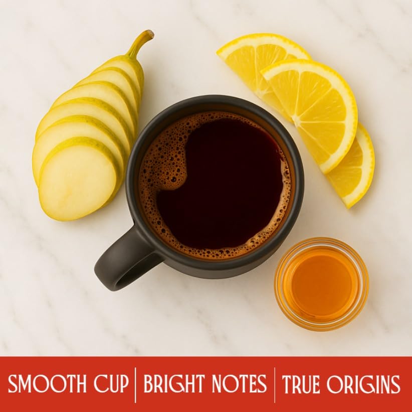 Peru Highlands Ground Coffee, Single Origin Ground Coffee Light Roast with Bright Citrus, Pear, and Honey Floral Finish, Specialty Coffee12 oz Bag, Perfect Andes Coffee Gift