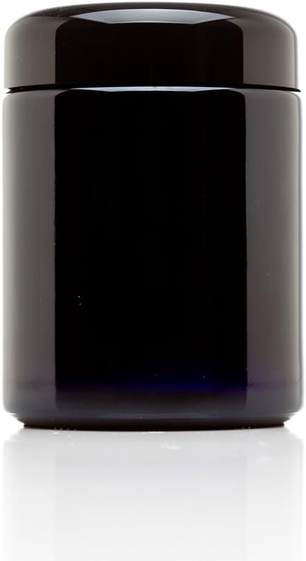 Infinity Jars 250 ml (8.3 fl oz) Tall Black Ultraviolet Refillable Empty Glass Screw Top Jar