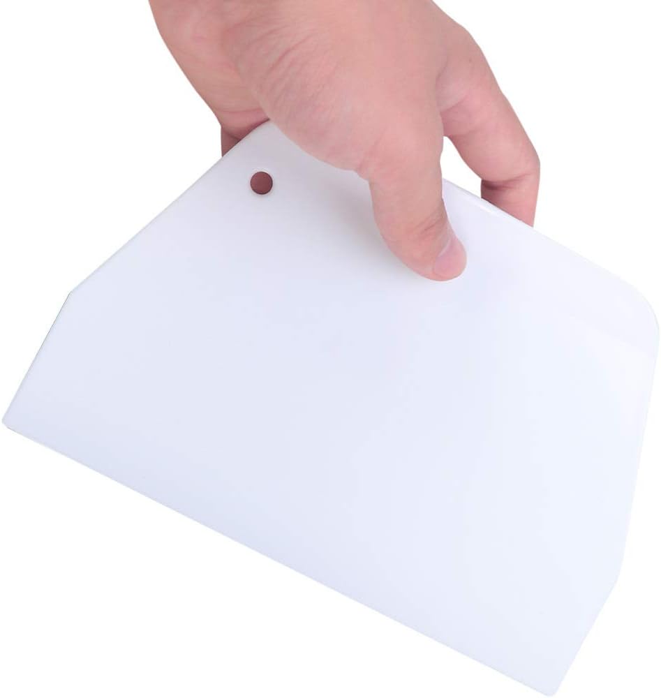 Cabilock 2pcs Cake Scraper Icing Smoother Flexible Plastic Cake Scraper Smoother for Bakery Pastry Cake Decoration Kitchen DIY Baking Tool