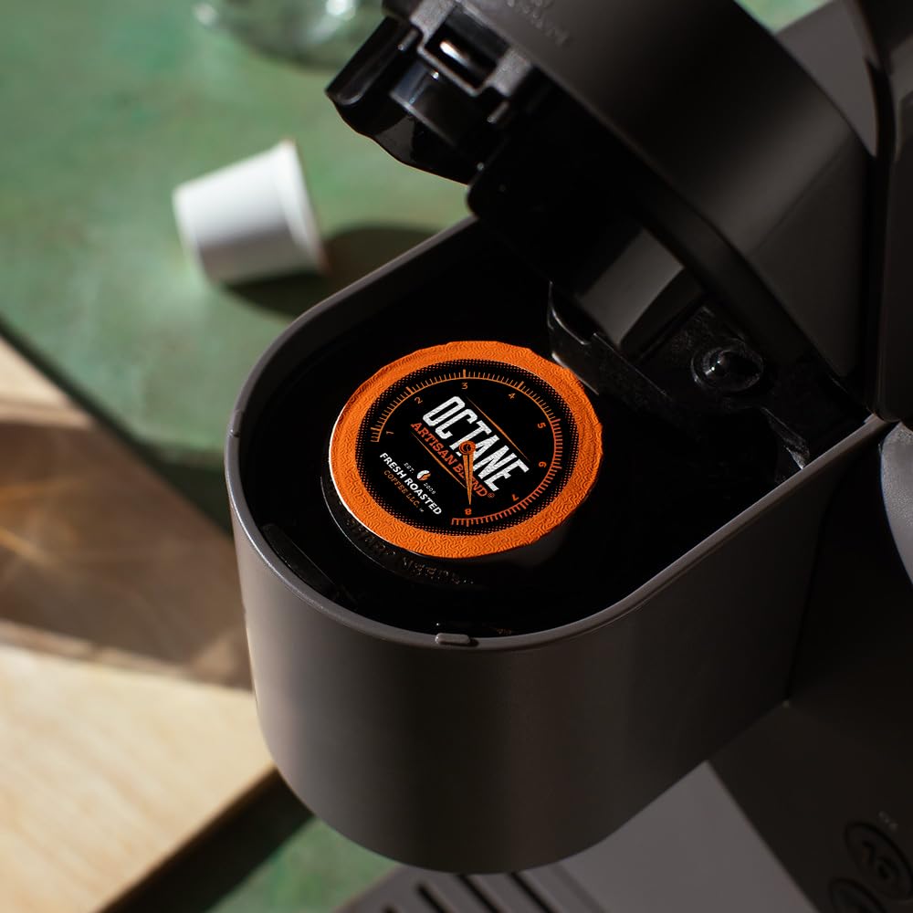 Fresh Roasted Coffee, Octane Italian Dark Roast, Artisan Blend, 24 Pods for K Cup Brewers