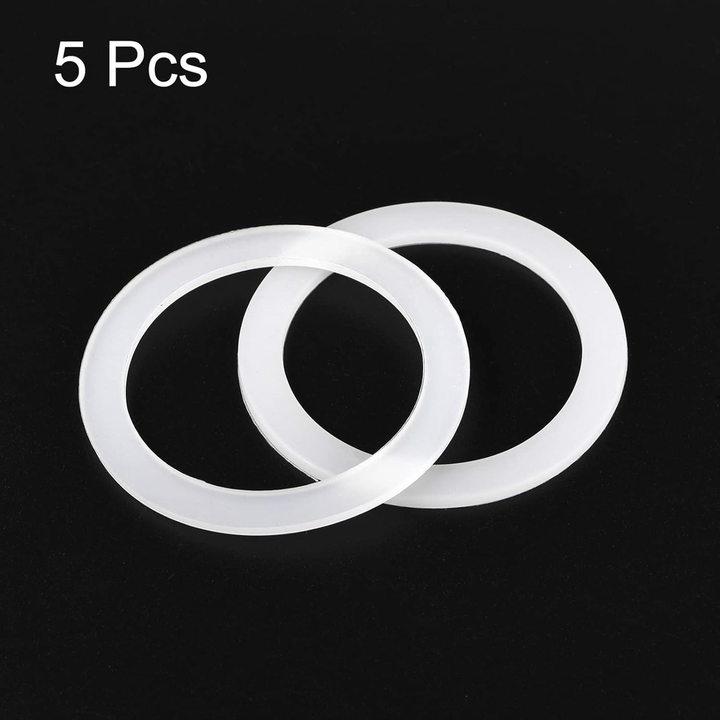 MECCANIXITY Gasket Seal Coffee Maker White Silicone Ring Replacement 42x55x2.2mm for 2-Cup Aluminium Coffee Pot, Pack of 5