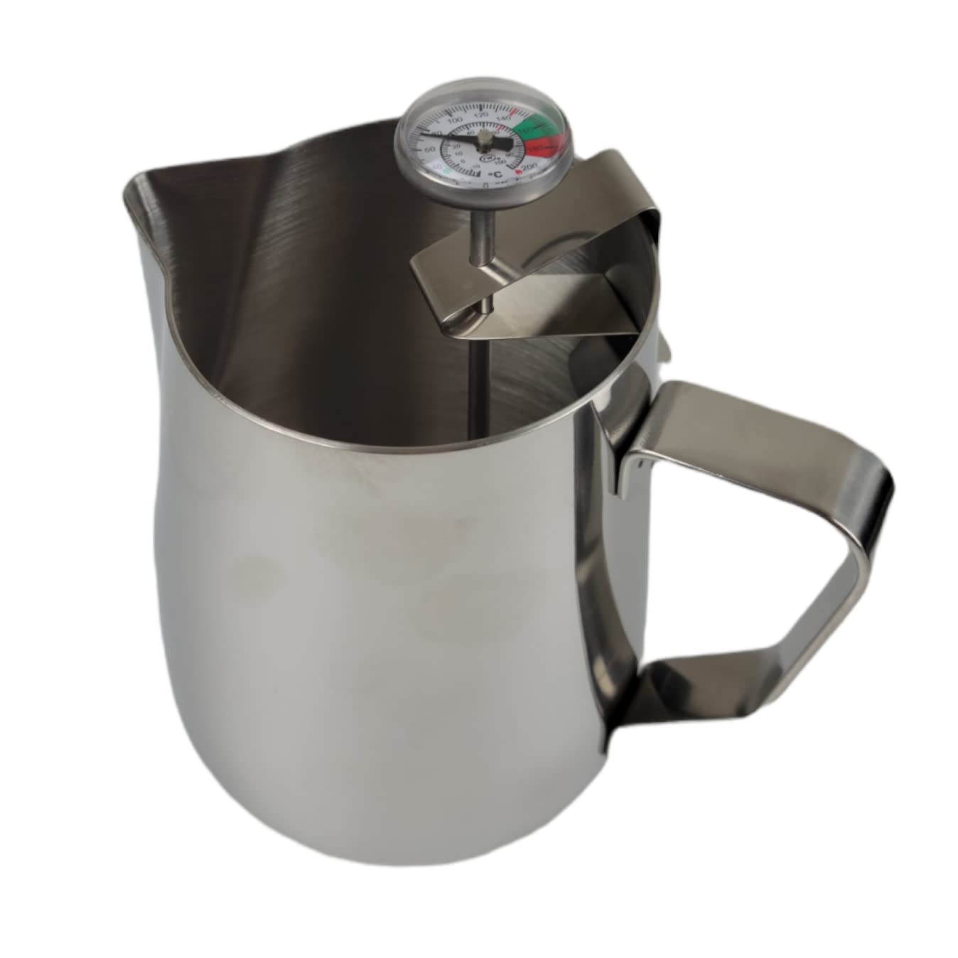 Rattleware Thermometer, Genuine Milk Frothing Thermometer and Barista Thermometer, Fast Readout and Clear Temperature Targets / 5" Probe, 1" Dial