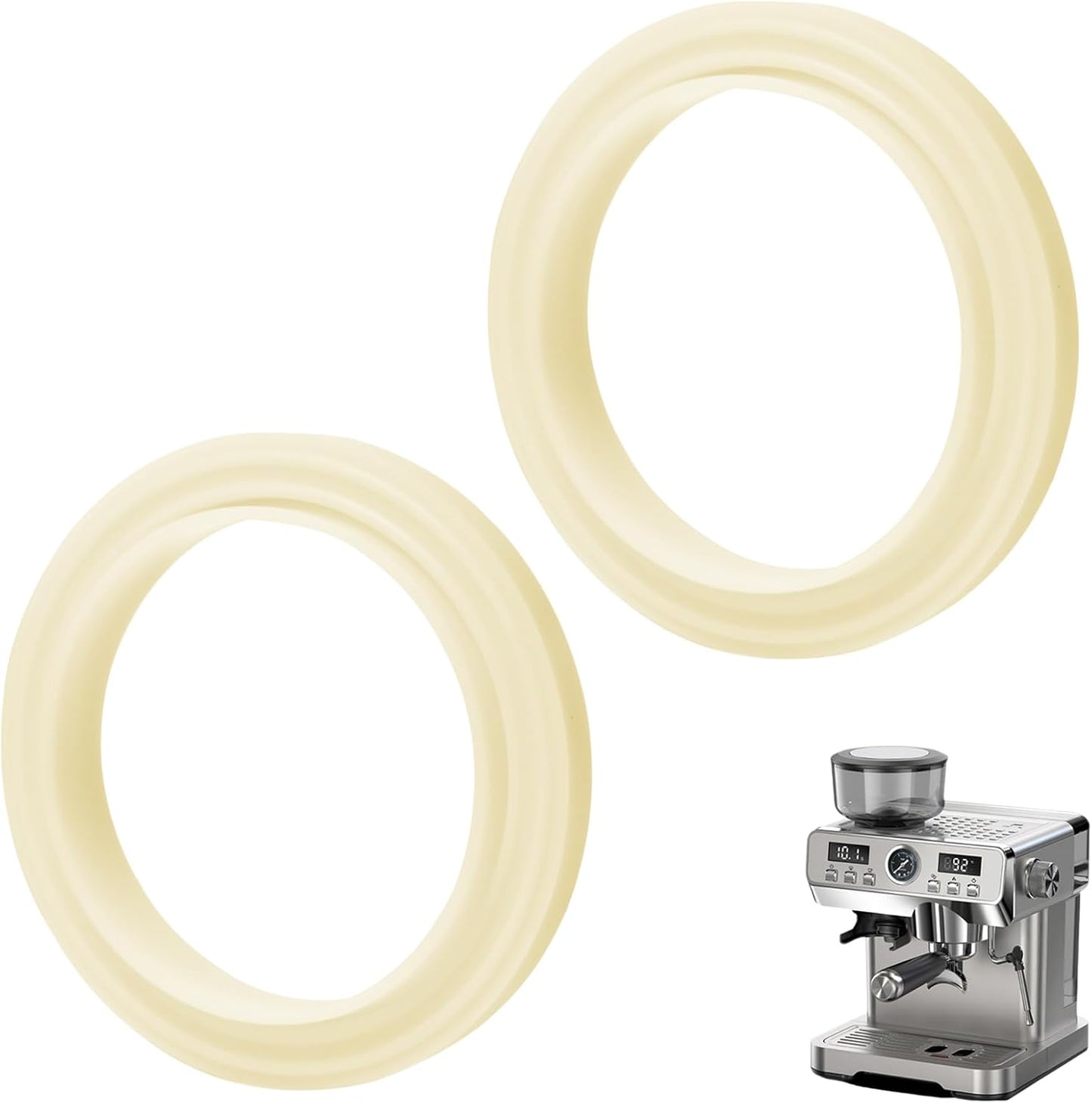 2 Pcs 2.1in/54mm Silicone Steam Ring,Replacement Gasket Seal Ring,Compatible with Breville Espresso Machine Parts Accessories 878/870/860/840/810/500/450/Sage500/870/875/880/810/878