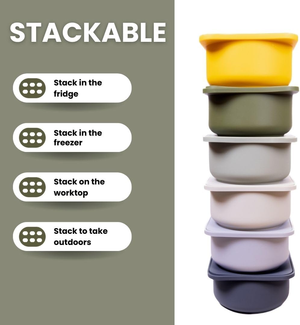 Babadoh Pizza Making Accessories | Pizza Dough Proofing Containers with Lids | Set of 3 | Multi Green (1 Dough, 1 Olive, 1 Sage) | Original Size (make 12" Pizzas)