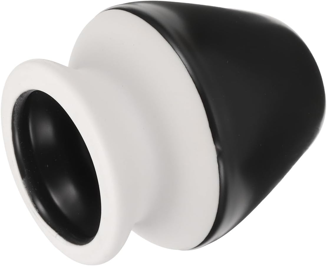 HARFINGTON Ceramic Chasen Stand 73mm Matcha Whisk Holder Teas Set Whisks Stand Traditional Matcha Tea Chasen Holder Tea Set Accessories for Tea Tasting, Black White