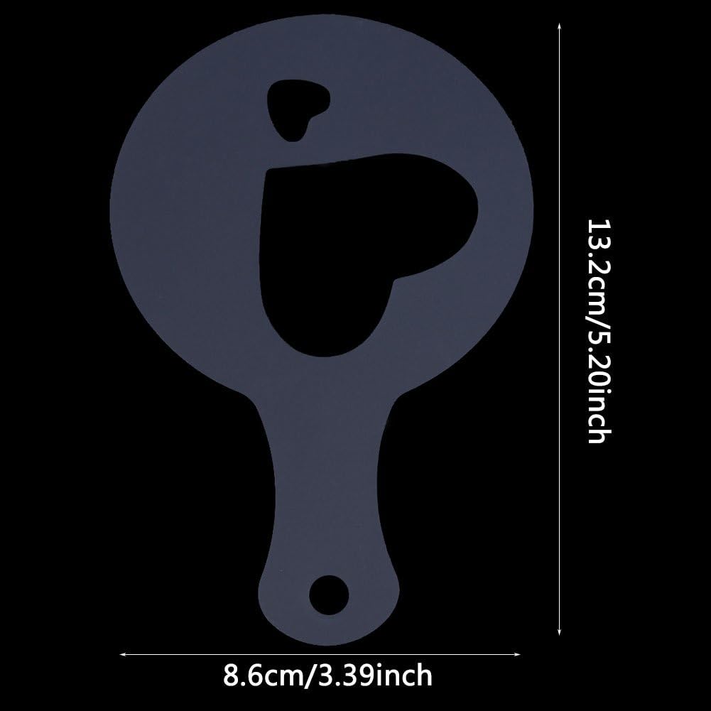 16PCS Coffee Stencils,Plastic Cappuccino Chocolate Latte Art DIY Stencils Tools