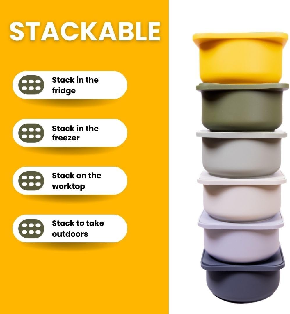 Babadoh Pizza Making Accessories | Pizza Dough Proofing Containers with Lids | Set of 3 | Multi Yellow (1 Dough, 1 Olive, 1 Yellow) | Original Size (make 12" Pizzas)