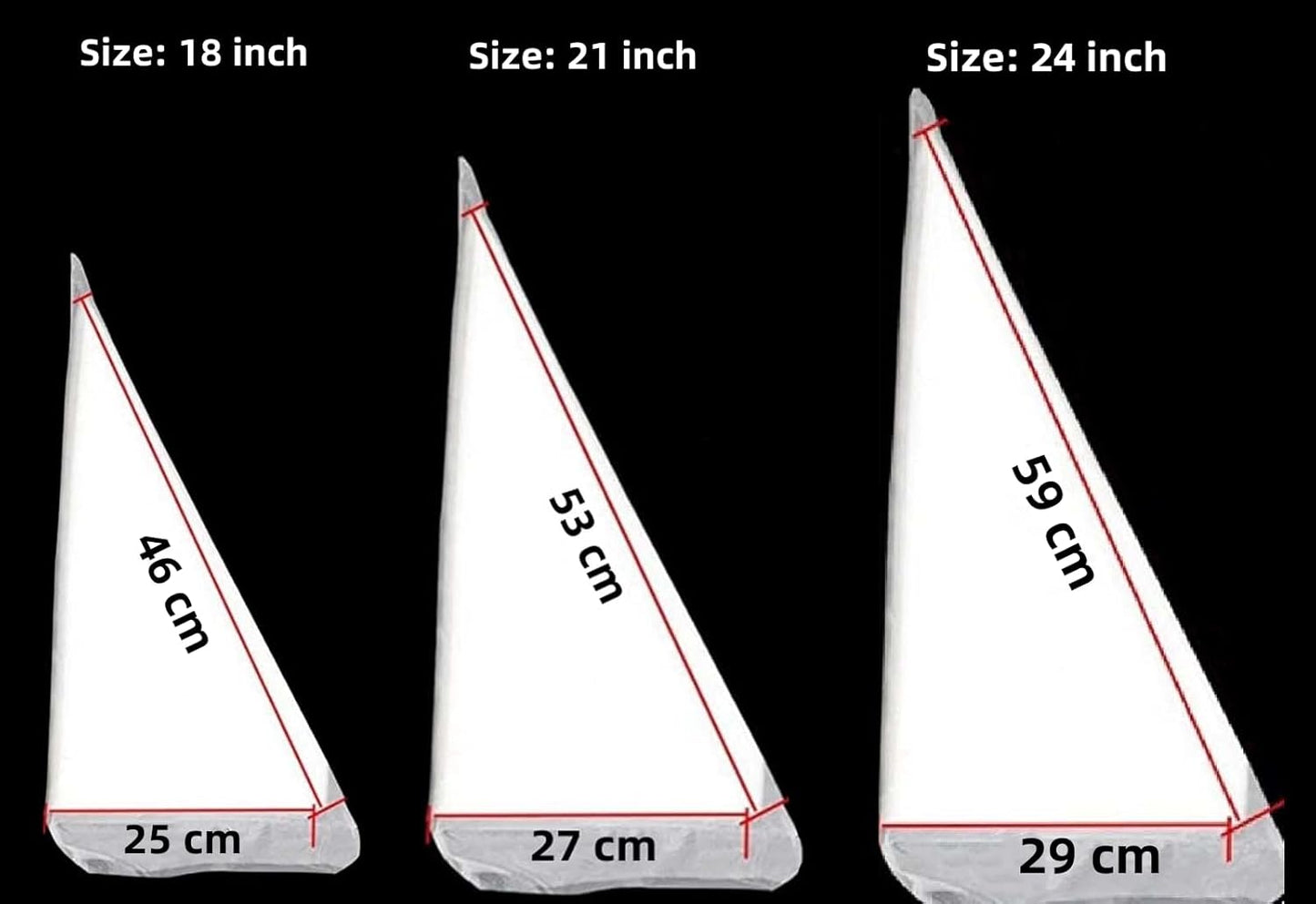 Large Pastry Bags Disposable, 100 Pcs 24 Inch Thickened Strong Decorating Bags for Frosting, Royal Icing, Professional Cake Supplies for Baking and Decorating