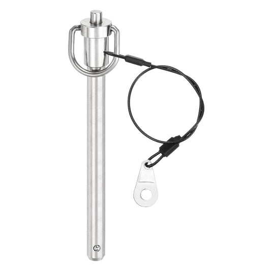 UXCELL 1 Pcs Quick Release Pin, 3/8" x 4" (Dia. x L), Stainless Steel, Silver