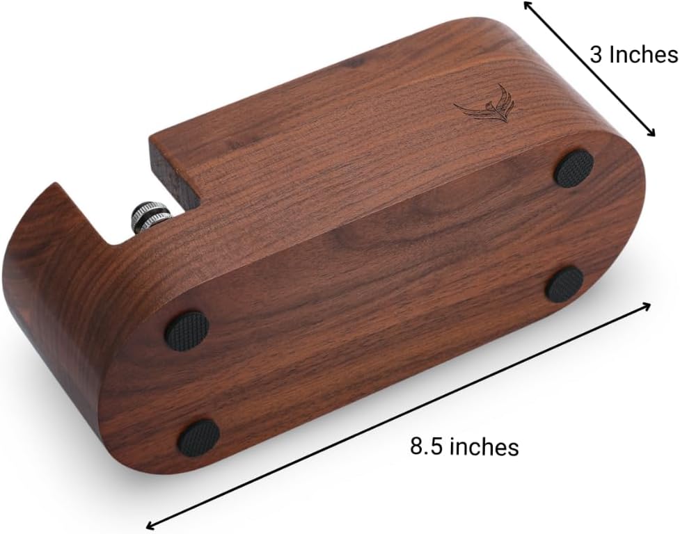58mm Espresso Tamper Station Rosewood KNODOS Espresso Machine Accessories For Coffee Bar Wooden Coffee Tamping Box and Portafilter Holder