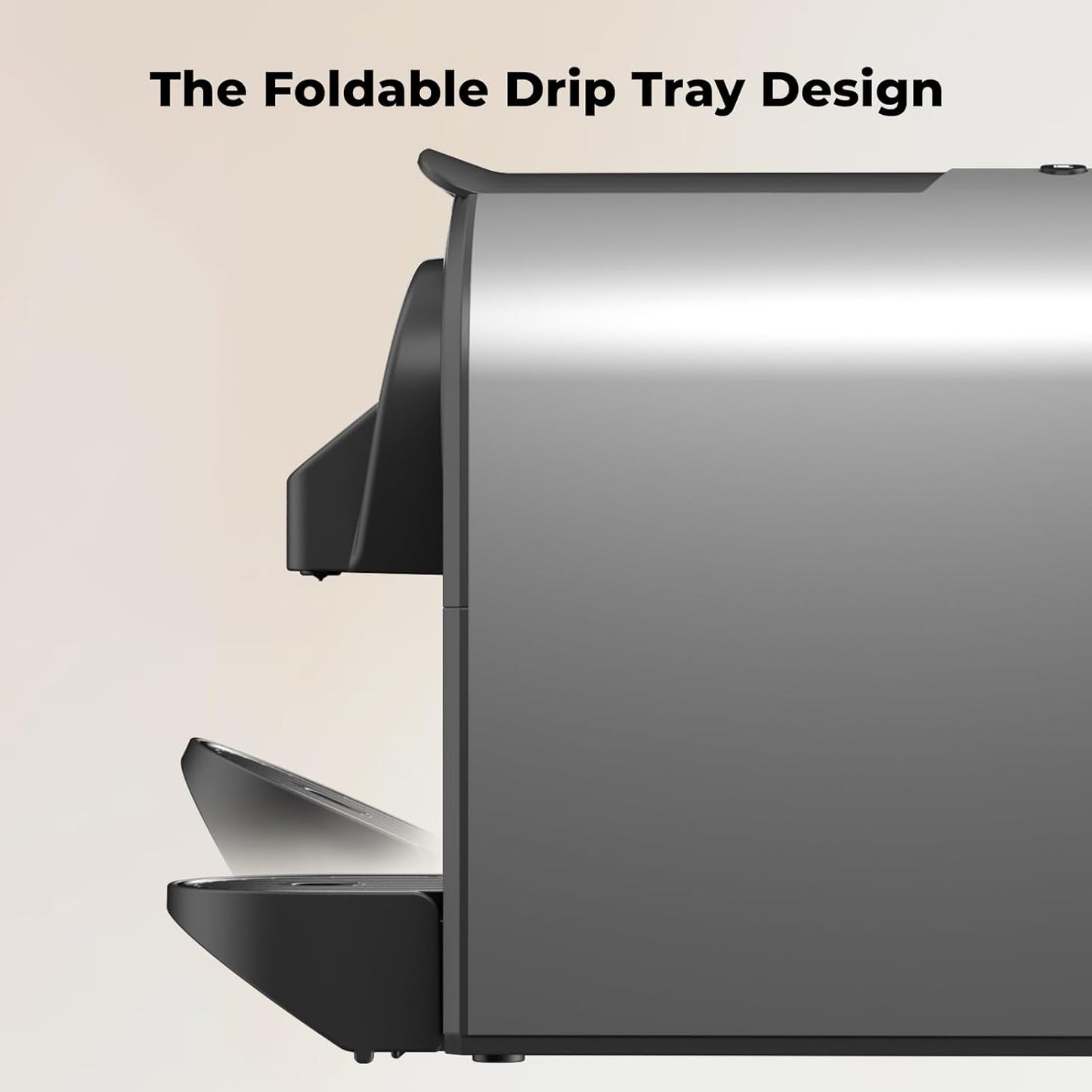 CHULUX Compact Espresso Machine, 20 Bar Single Serve Coffee Maker, Dual Brew Sizes for Espresso and Lungo, 1400W Rapid Brewing, Mystic Gray (Upgrade Model)