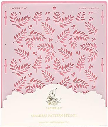 Cake Decorating Stencil for Tall Buttercream Cake, Royal Icing, Ganache, Paint, Airbrush (VEREN)