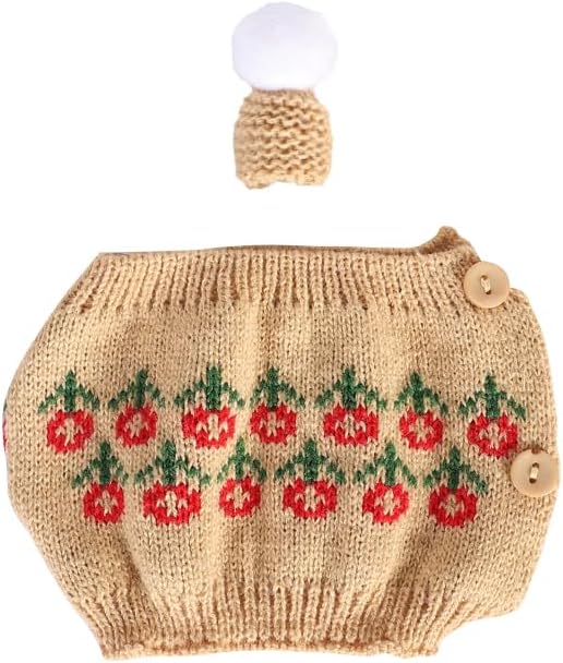 Tea Cozy Suitable for a 600ml,20oz Tea Pot,Teapot Warmer -100% Acrylic Fibers Filling,Two Piece (Toffee Flower)