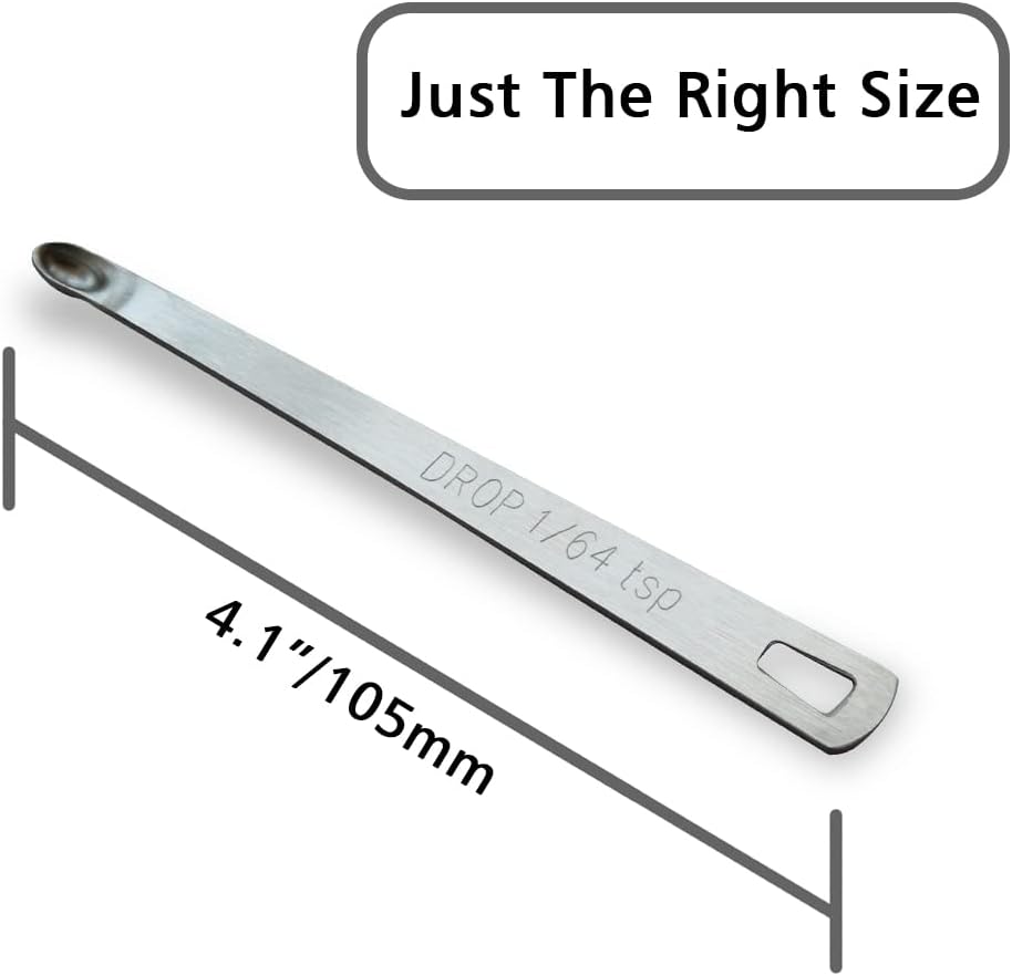 3PCS 1/64 Teaspoon(1/64tsp, 0.08ml, Drop) Single Tiny Measuring Spoon, Small Individual Stainless Steel Measure Spoons Only
