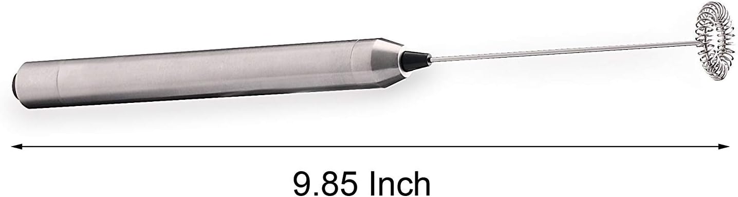 Milk Frother Handheld Electric Milk Foamer Portable Mini Mixer Machine Stainless Steel Touch Handheld Espresso Mixer Battery Operated Frother Coffee Stirrer Maker for Hot Chocolate Coffee