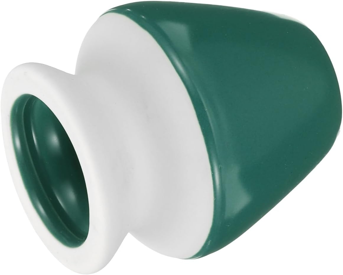 HARFINGTON Ceramic Chasen Stand 73mm Matcha Whisk Holder Teas Set Whisks Stand Traditional Matcha Tea Chasen Holder Tea Set Accessories for Tea Tasting, Dark Green