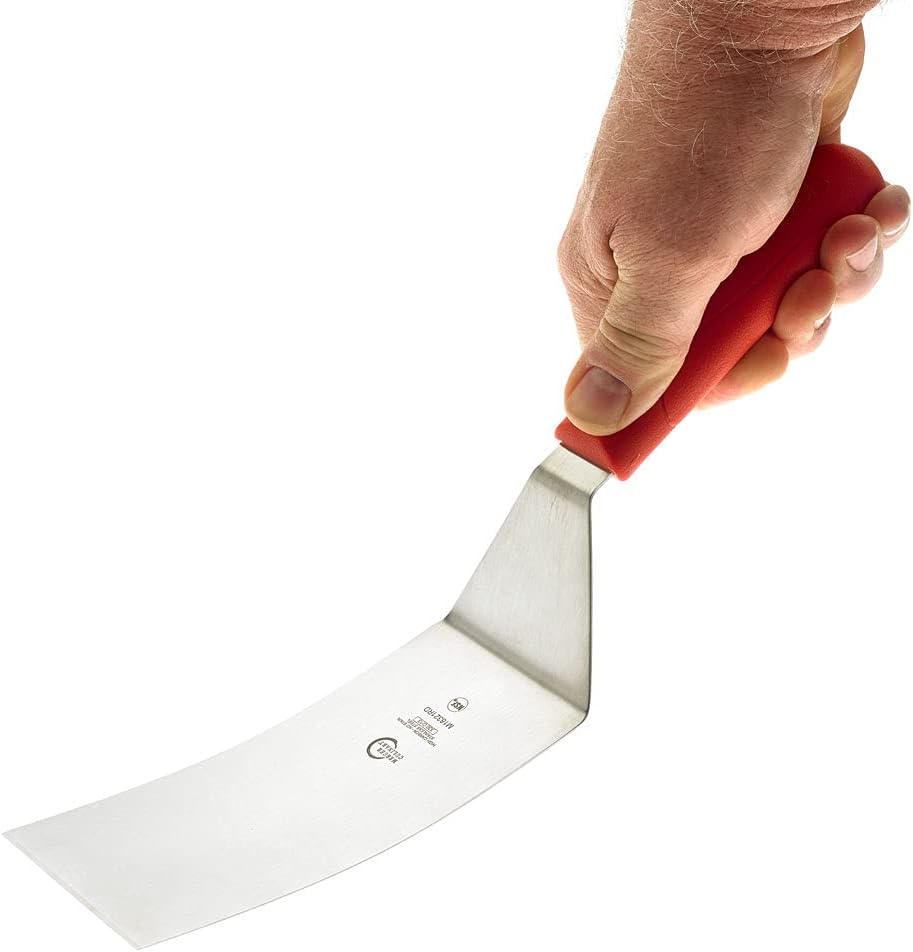 Mercer Culinary Millennia 6" x 3" Heavy-Duty Turner - Red Handle