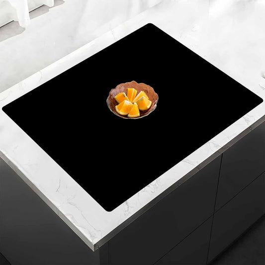 24"x24"(60cmx60cm) Silicone Mat for Kitchen Counter, Heat Resistant Non-Slip Countertop Protector, Waterproof Silicone Craft Mat for Kitchen Island, Black