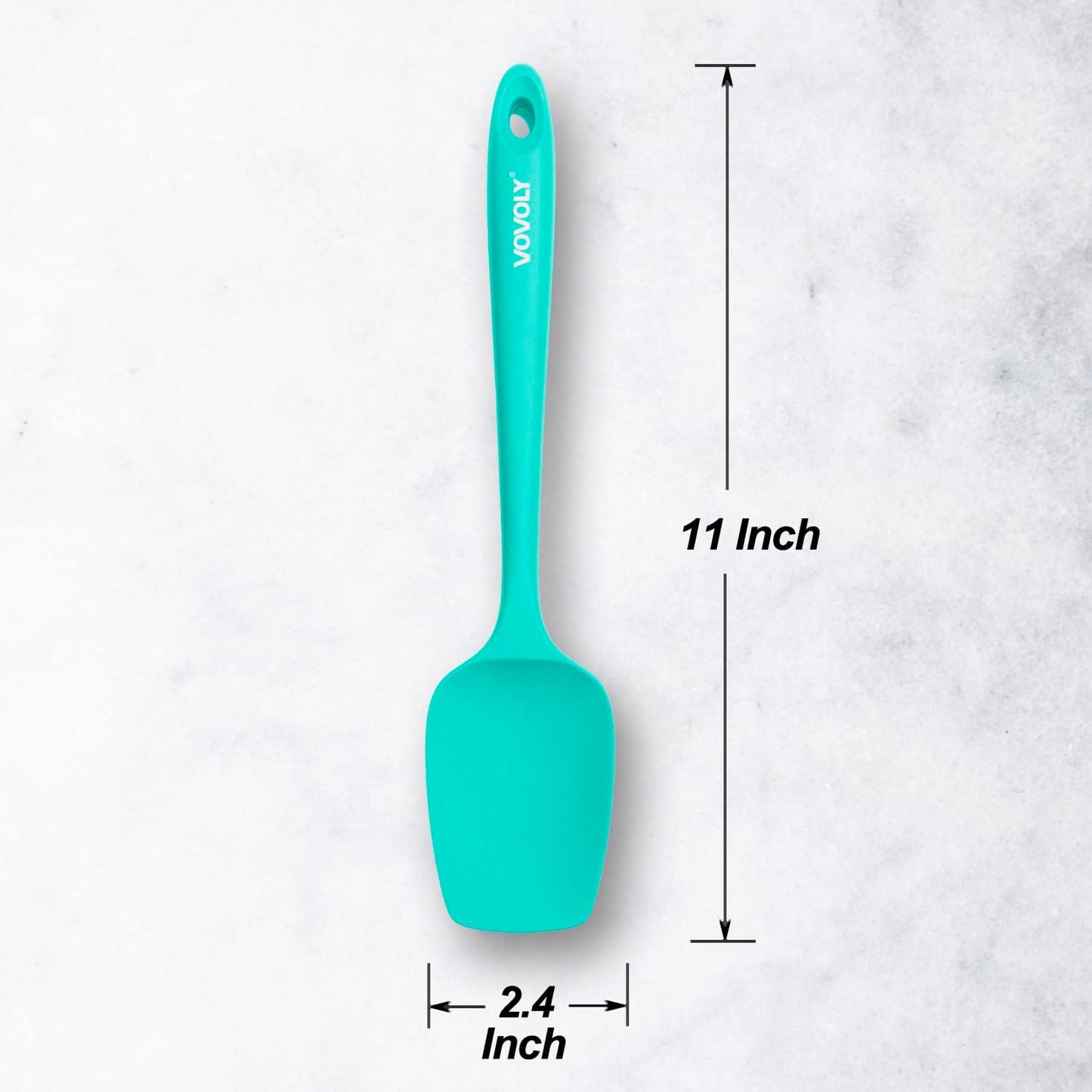 Silicone Spatula Set, High Heat Resistan Rubber Spoon Spatula, Non-Stick Spoonula with Seamless One Piece Design, Flexible Scrapers Baking Mixing Tool, 3 Pack, teal