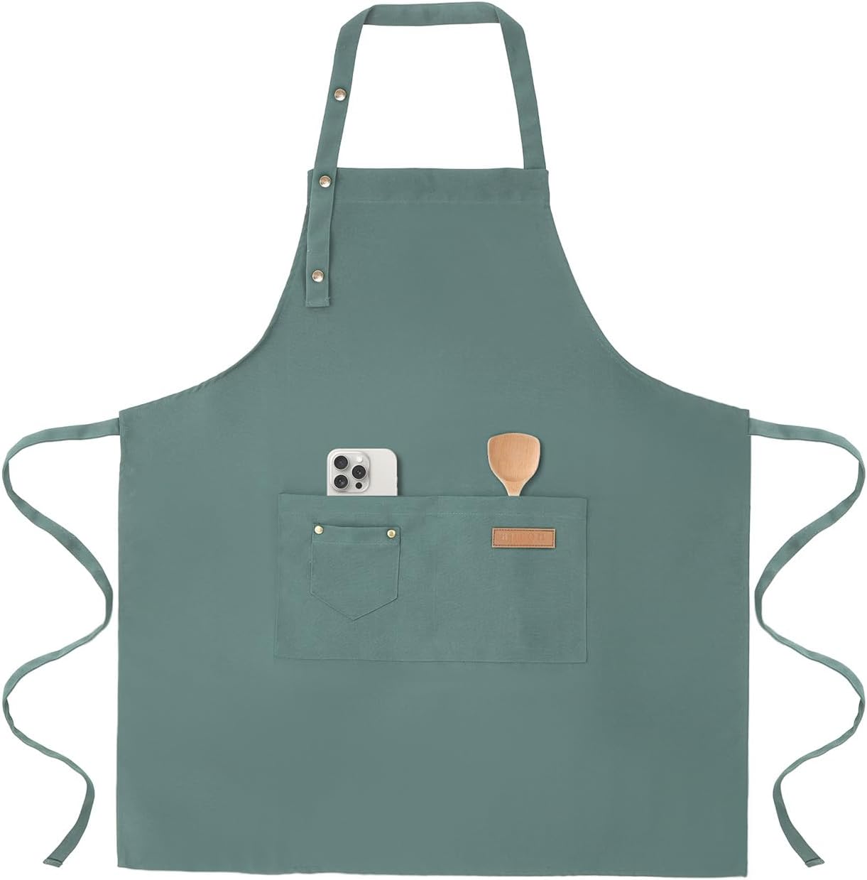 Tosewever Art Aprons for Women Painting Pottery Baking, Mens Buckle Straps Kitchen Apron with Pockets for Chef Cooking