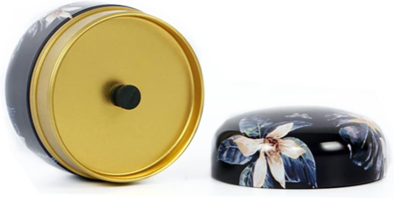 HAN SHENG 6 Pcs Airtight Tea Storage Tins 10 OZ, Vintage Style Food Containers for Loose Leaf Tea & Herbs, Coffee Beans, Spices, Sugar - Floral Embossed Design
