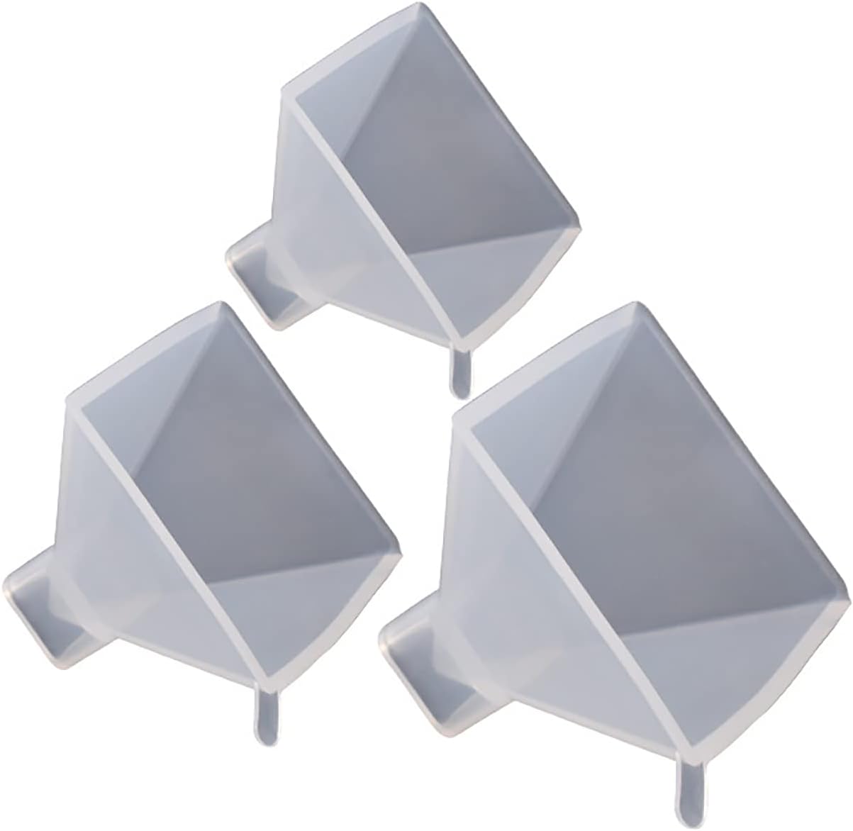 3 Pack Silicone Pyramid Molds - Resin Releasing, Soap Making, Animal Shapes - Home Decor & Candle Making