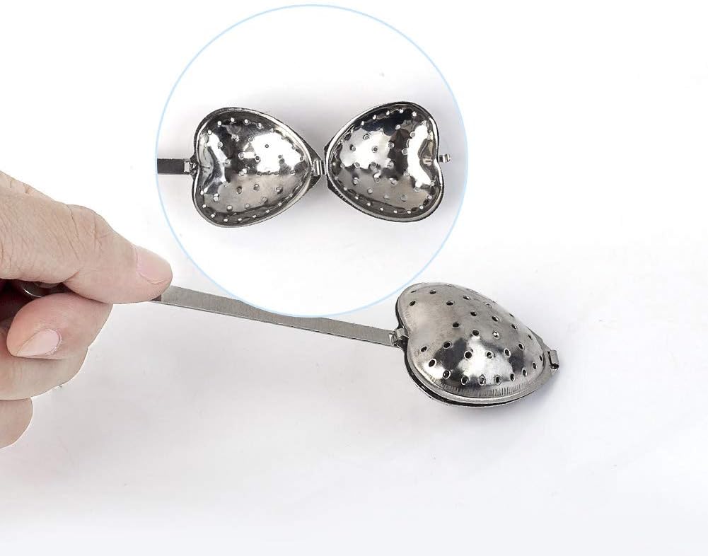 RoseAuroma Set of 20 Pieces Tea Infuser Stainless Steel Long Grip Spoon Loose Tea Leaf Filter Heart Shaped Mesh Tea Strainer,Great Souvenirs Gift for Tea Lovers or Party etc.