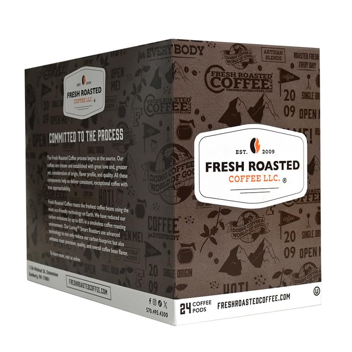 Fresh Roasted Coffee, FRC Medium Roast Blend, 24 Pods for K Cup Brewers
