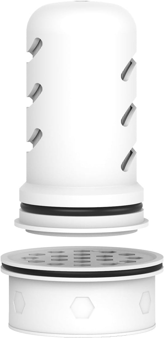 GLACIER FRESH Water Pitcher Filter Replacement for LS Home Dispenser and Pitcher Systems, Reduces Chlorine Taste and Odor, 1 Membrane Micro Filter and 1 Activated Carbon + Ion Exchange Filter