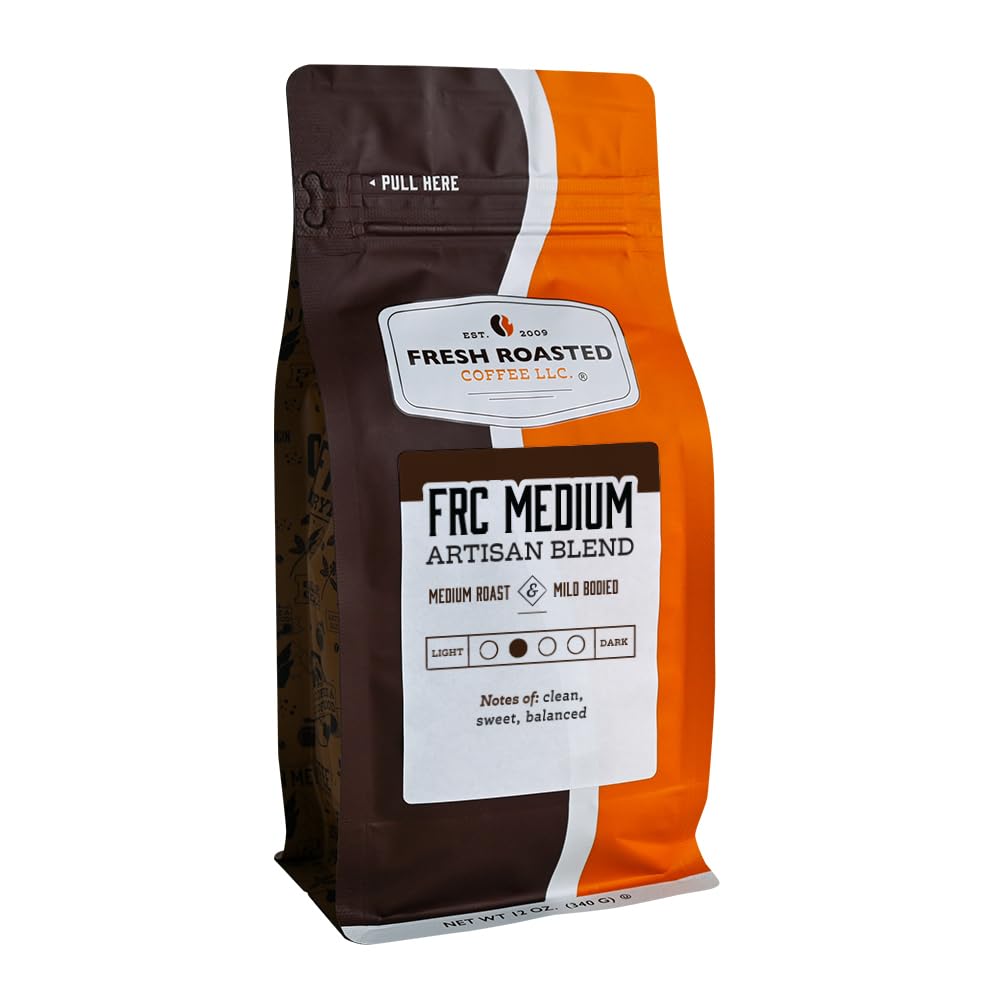 Fresh Roasted Coffee, FRC Medium Roast Blend, 12 oz, Kosher, Ground