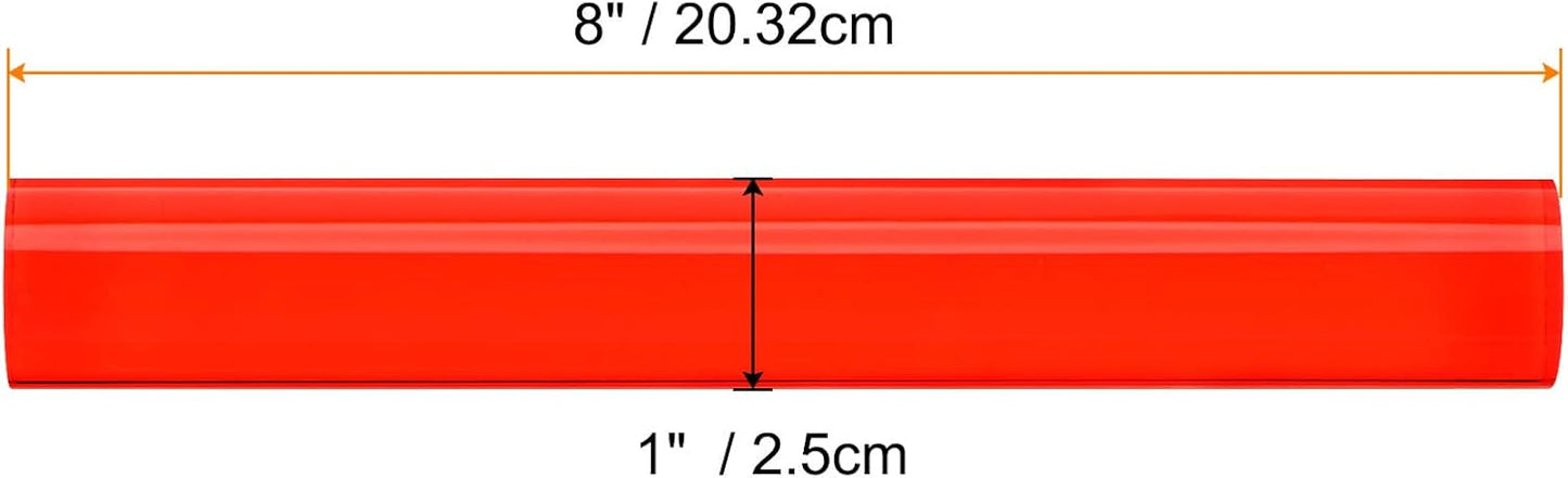 HARFINGTON Acrylic Clay Roller 8 Inch x 1 Inch Solid Non-Stick Plastic Round Tube Roller Polymer Clay Rod Fondant Rolling Pin for Shaping, Sculpting, Modeling DIY Crafts, Red