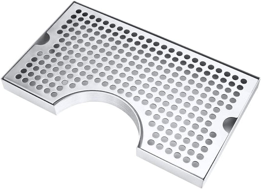 TMCRAFT Beer Drip Trays, Stainless Steel Kegerator Drip Tray with Non-Slip Rubber Pad, Highly Polished Surface Drip Tray for Restaurants, Kitchens, and Bars