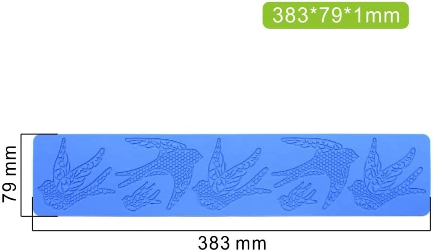 3D Bird Silicone Mold for Cupcake Fondant Lace Pad Cake Decorating - Embossing Mat Sugar Lace Pad Baking Tools