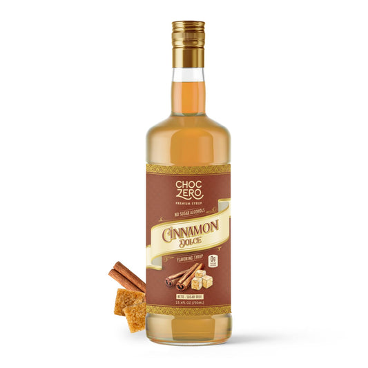 ChocZero Sugar Free Coffee Syrup, Cinnamon Dolce Flavor, Simple Syrup Drink Mix, Brown Sugar Latte, Protein Shakes & Baking, Gluten Free, All Natural, 25.4 Ounces (Pack of 1)