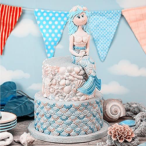 Cestony Sea Theme Shell Conch Fondant Silicone Mold Cake Border Brim Decor Sugarcraft Decorating Moulds for DIY Cake Fondant Biscuit Cookies Sugar Pudding Chocolate Hard Candies Dessert Decor