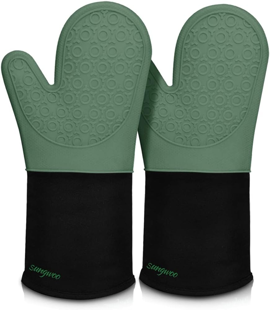 Extra Long Silicone Oven Mitts - Thumbnail 3